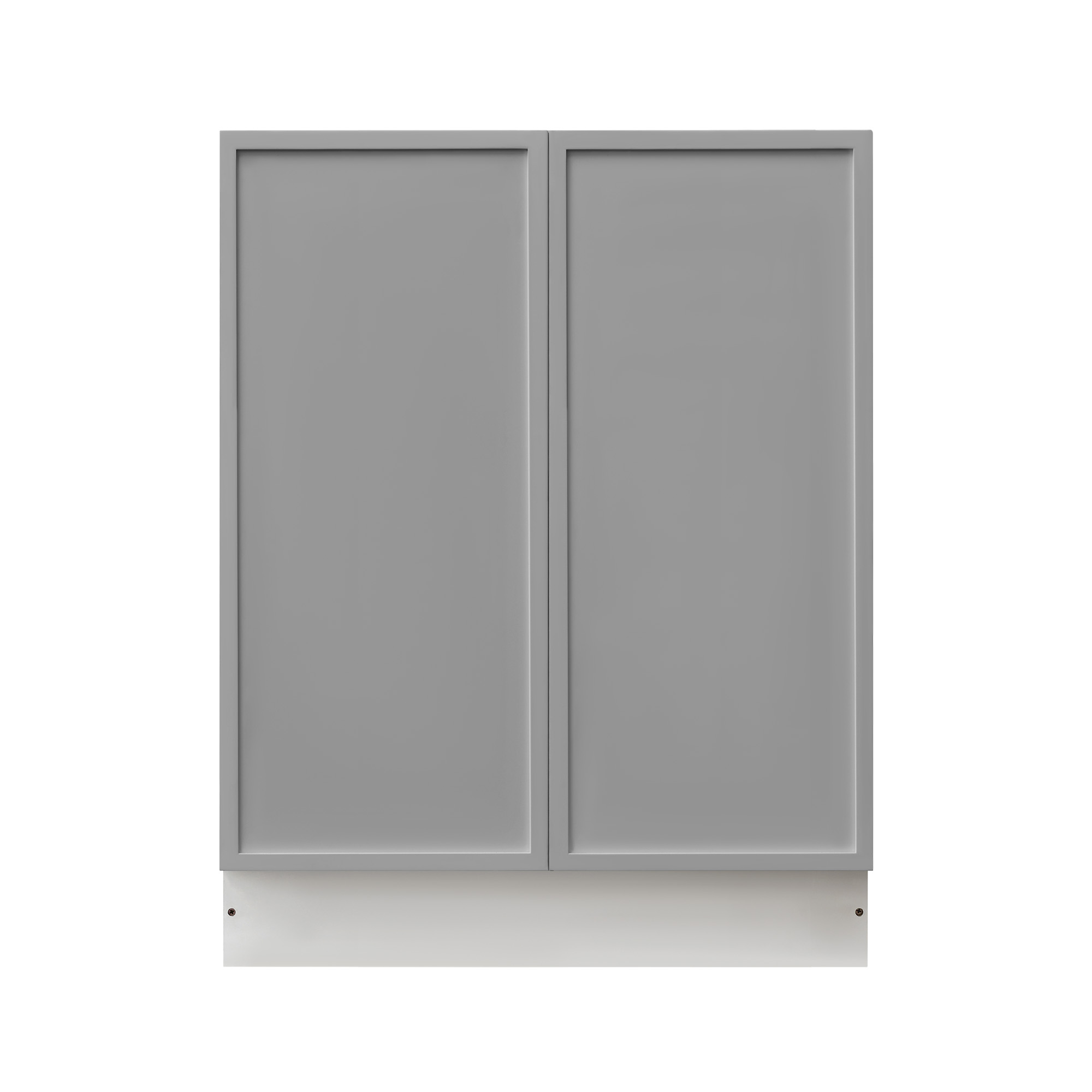 White Box Gray Slim - 27"W Full-Height Door Base Cabinet 2-Doors 1-Adjustable Shelf