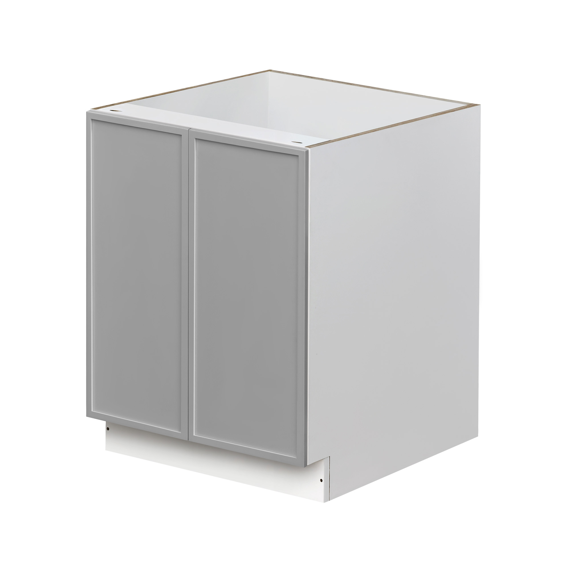 White Box Gray Slim - 27"W Full-Height Door Base Cabinet 2-Doors 1-Adjustable Shelf