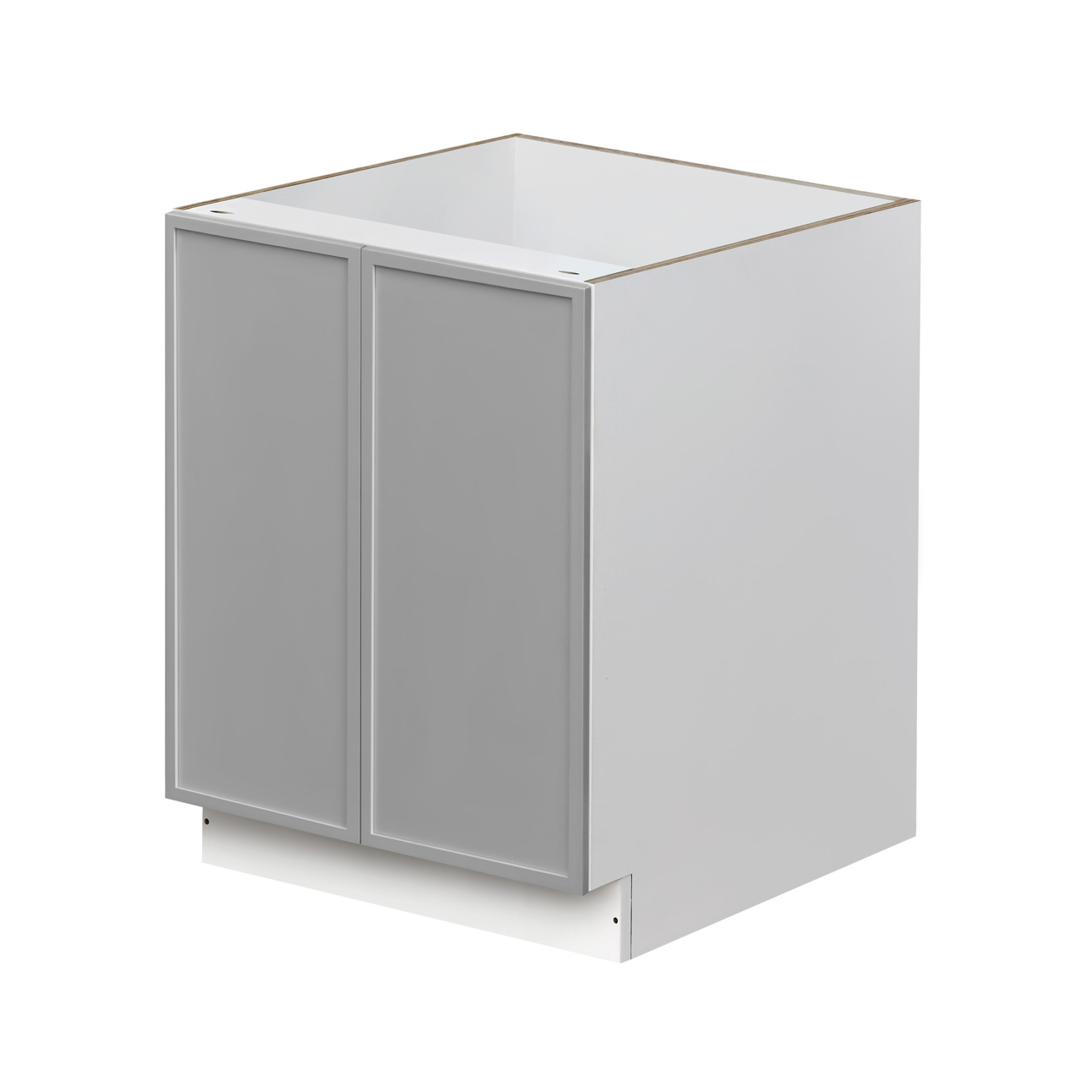 White Box Gray Slim - 27"W Full-Height Door Base Cabinet 2-Doors 1-Adjustable Shelf