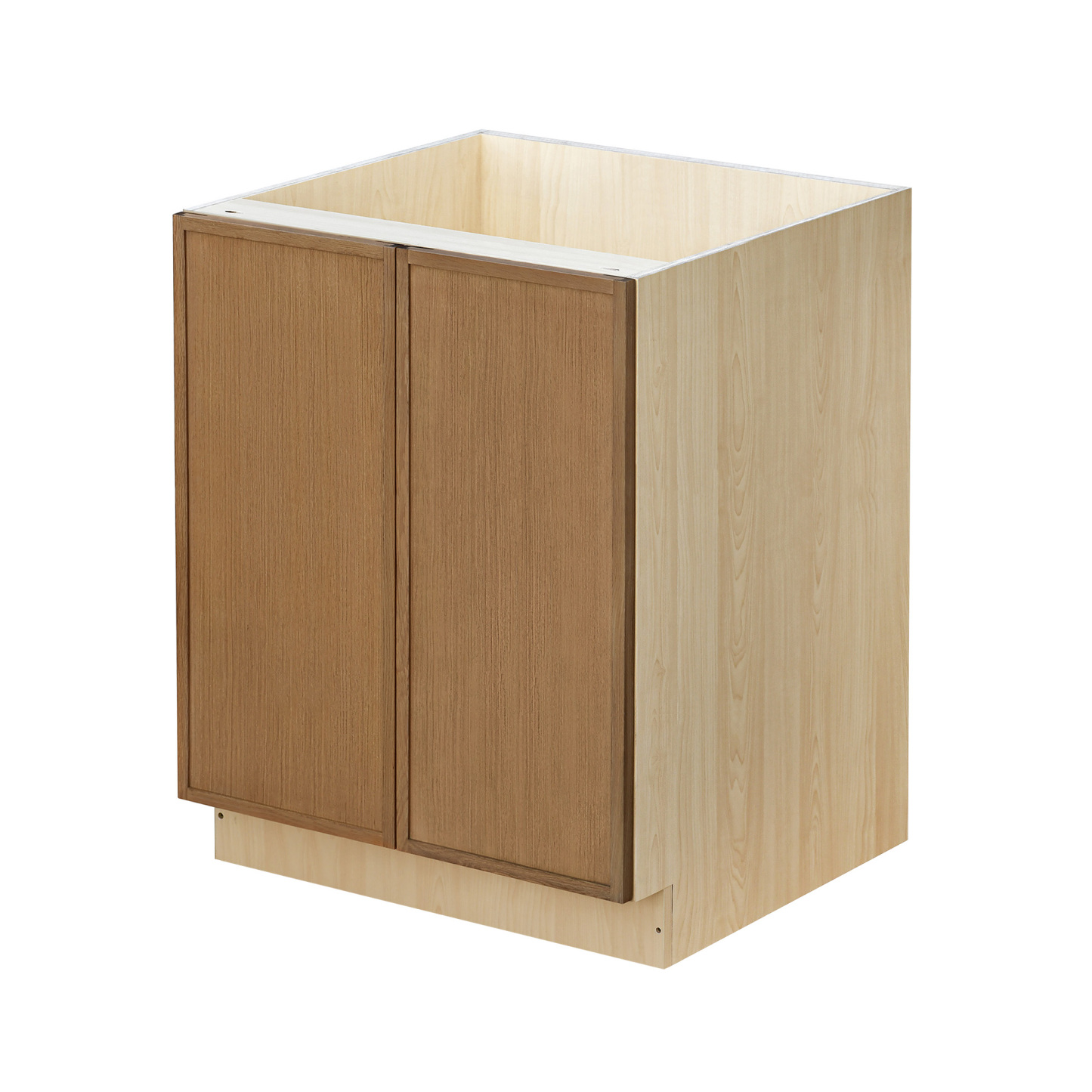 Natural Box Oak Slim - 27"W Full-Height Door Base Cabinet 2-Doors 1-Adjustable Shelf