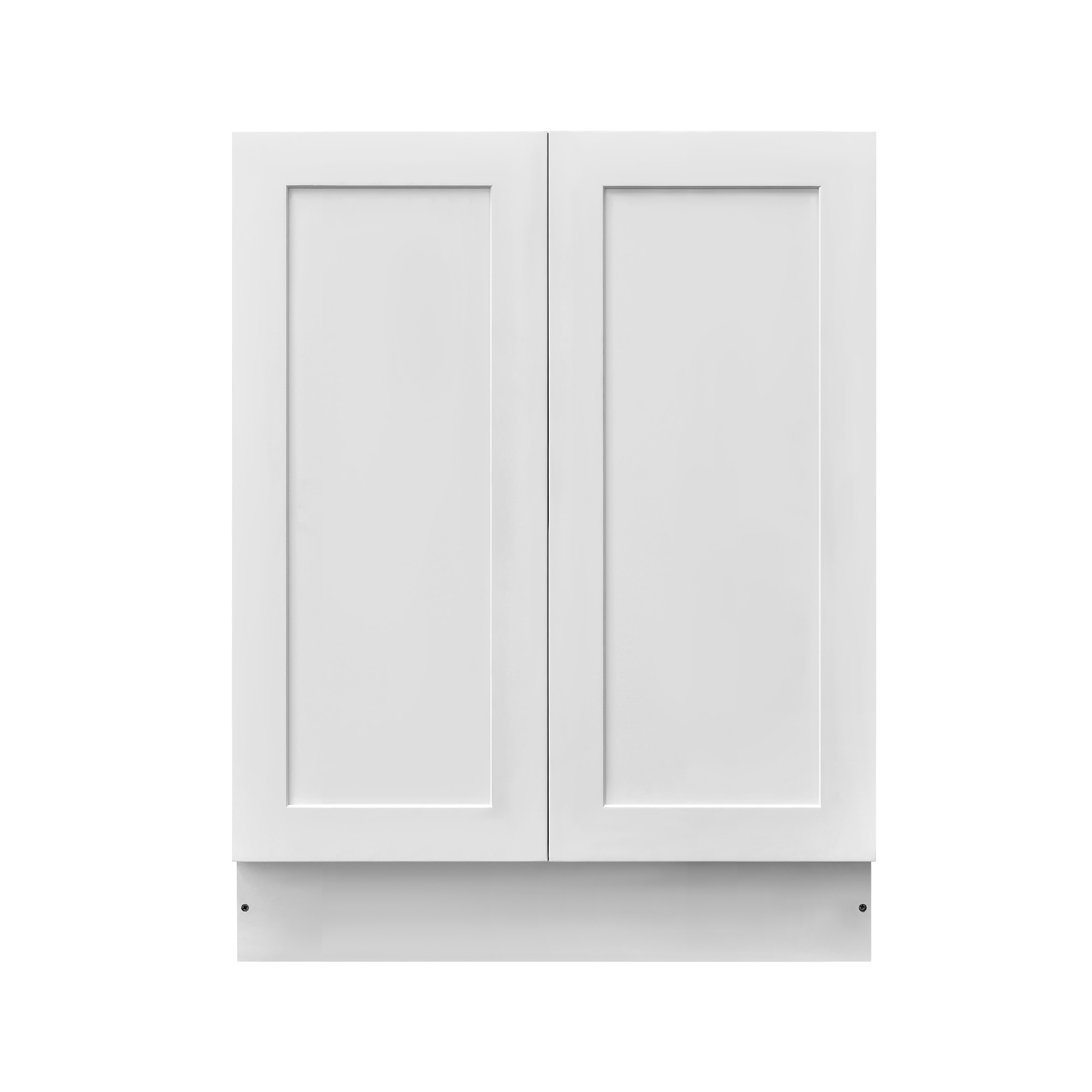White Shaker - 27"W Full-Height Door Base Cabinet 2-Doors 1-Adjustable Shelf