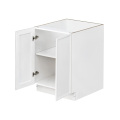 Slim White Shaker - 27"W Full-Height Door Base Cabinet 2-Doors 1-Adjustable Shelf