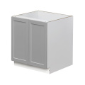 White Box Gray Shaker - 30"W Full-Height Door Base Cabinet 2-Doors 1-Adjustable Shelf