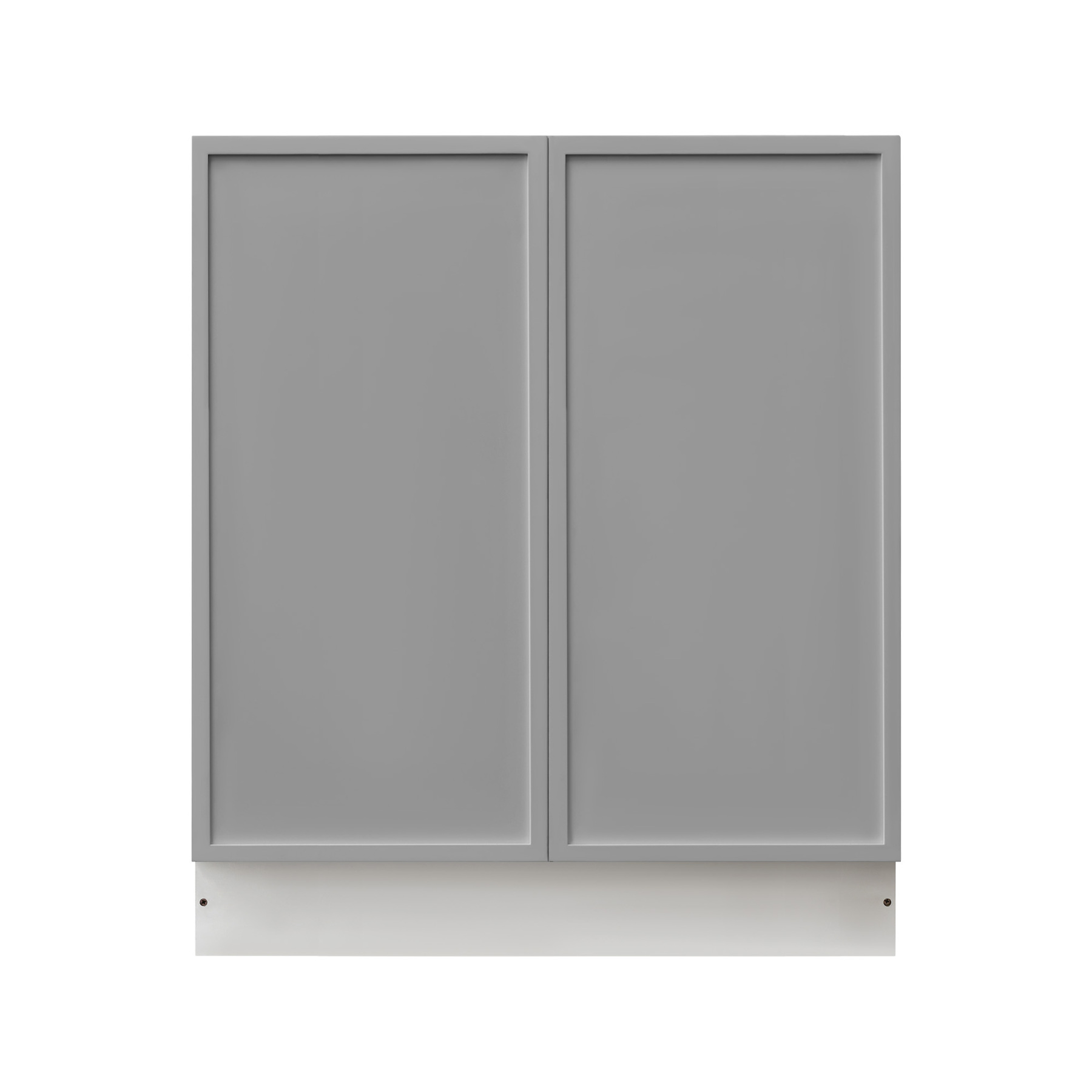 White Box Gray Slim - 30"W Full-Height Door Base Cabinet 2-Doors 1-Adjustable Shelf