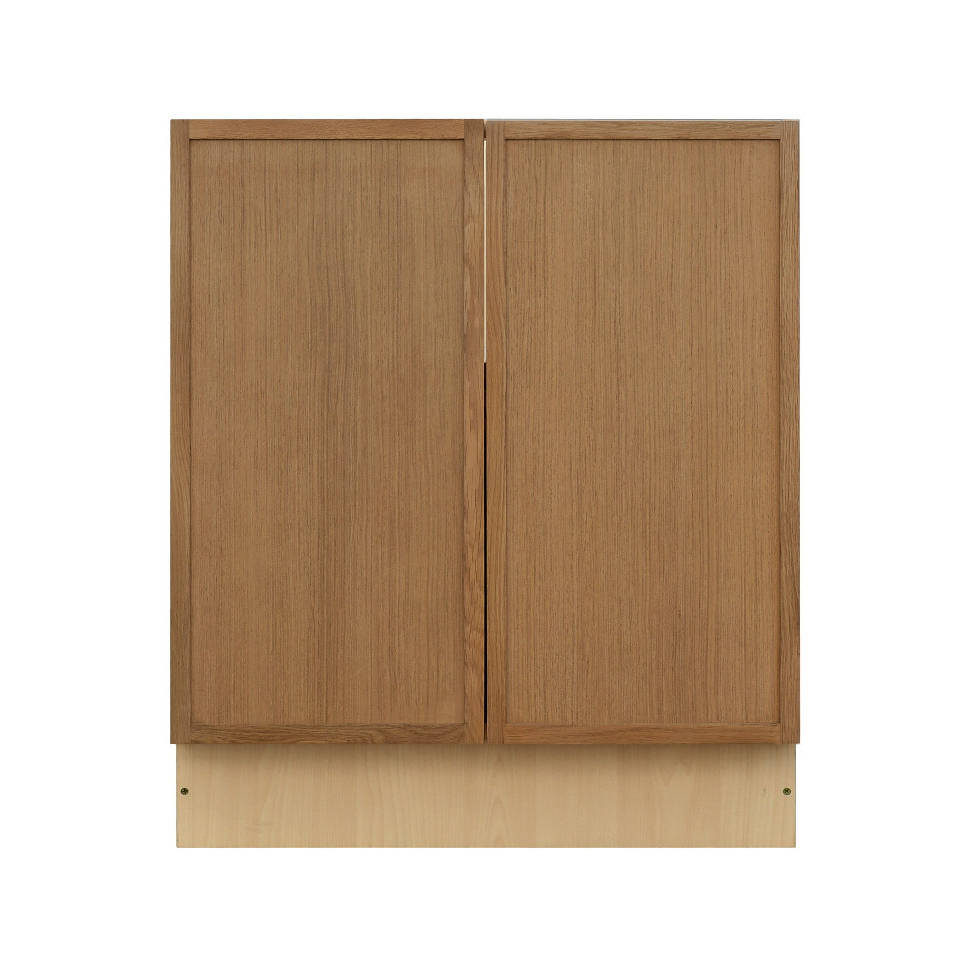 Natural Box Oak Slim - 30"W Full-Height Door Base Cabinet 2-Doors 1-Adjustable Shelf