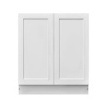 White Shaker - 30"W Full-Height Door Base Cabinet 2-Doors 1-Adjustable Shelf