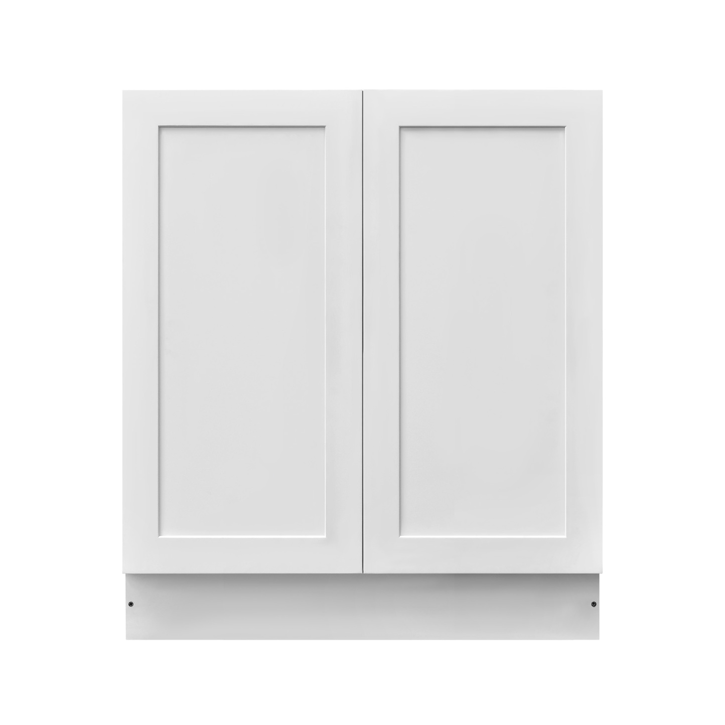 White Shaker - 30"W Full-Height Door Base Cabinet 2-Doors 1-Adjustable Shelf