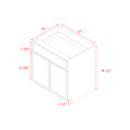 Shady Slim White Shaker - 33"W Base Cabinet