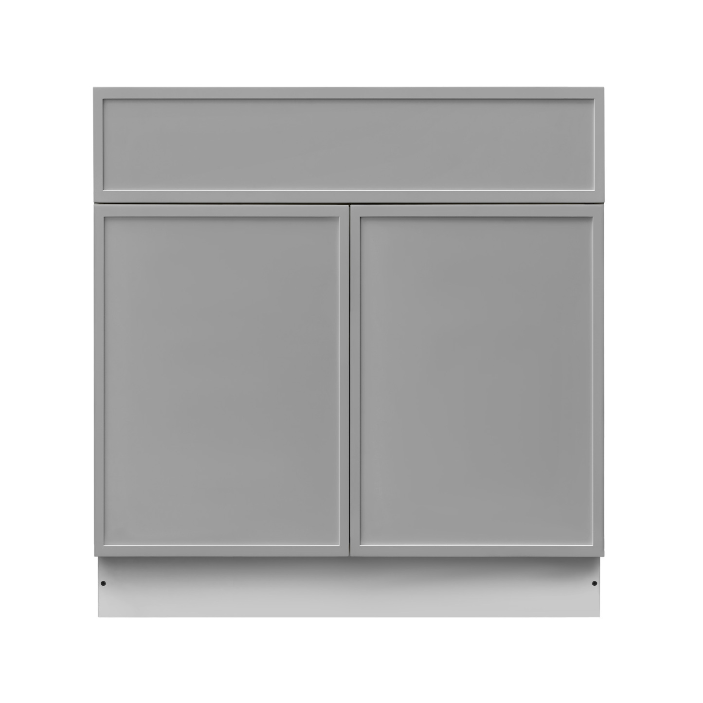 White Box Gray Slim - 33"W Standard Base Cabinet 2-Doors 1-Drawer 1-Adjustable Shelf