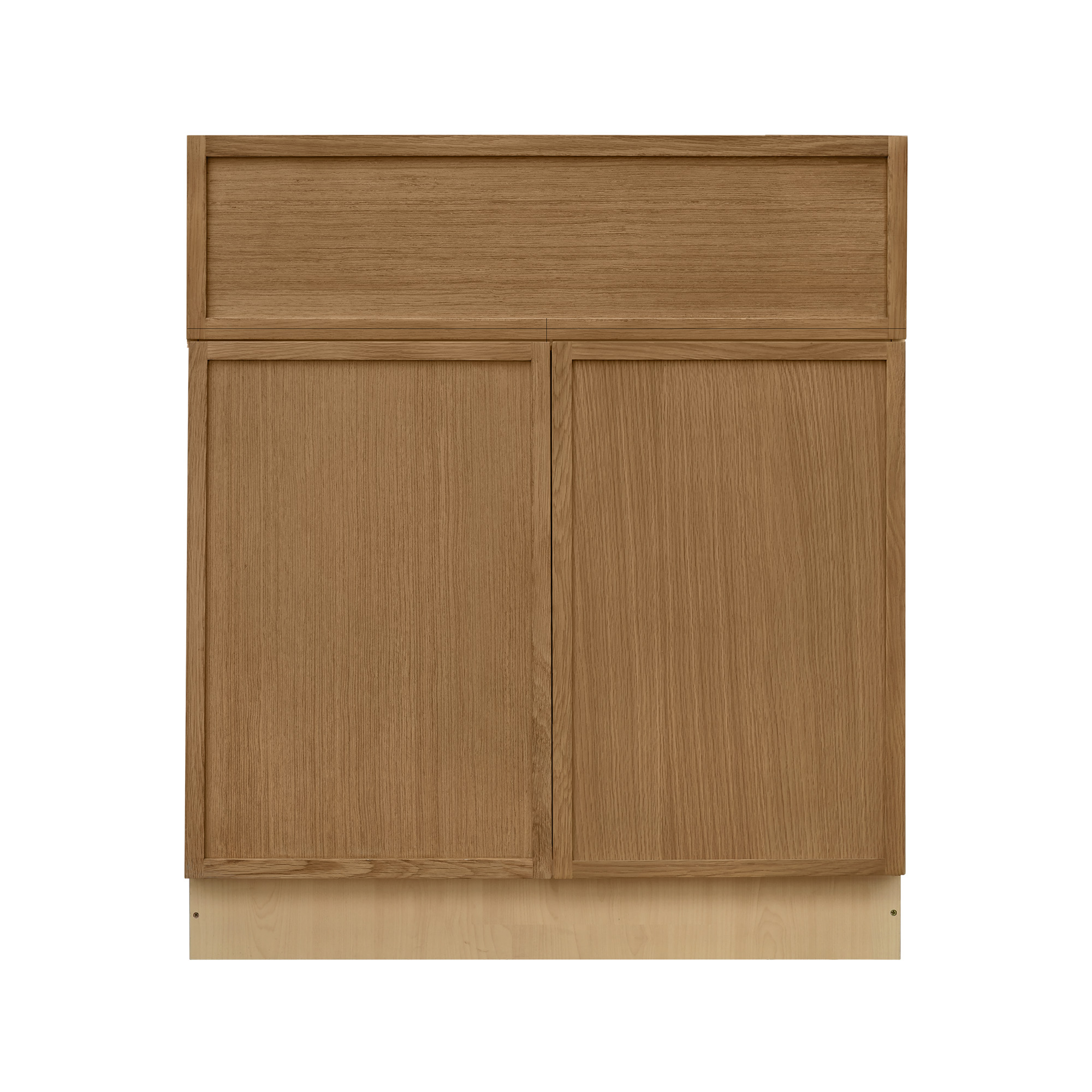Natural Box Oak Slim - 33"W Standard Base Cabinet 2-Doors 1-Drawer 1-Adjustable Shelf