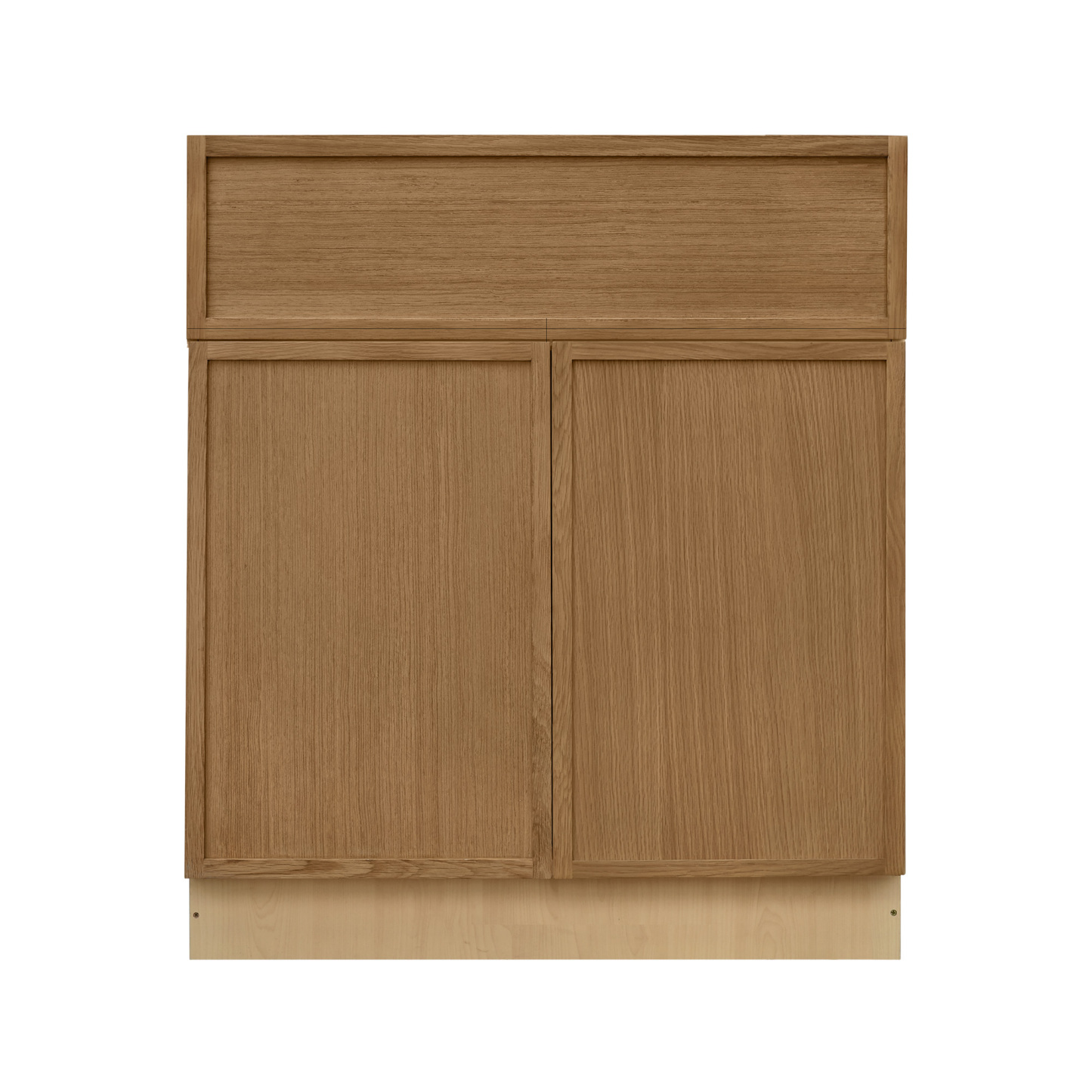 Natural Box Oak Slim - 33"W Standard Base Cabinet 2-Doors 1-Drawer 1-Adjustable Shelf
