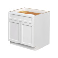 White Shaker - 33"W Standard Base Cabinet 2-Doors 1-Drawer 1-Adjustable Shelf