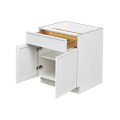 Slim White Shaker - 33"W Standard Base Cabinet 2-Doors 1-Drawer 1-Adjustable Shelf