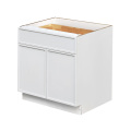 Slim White Shaker - 33"W Standard Base Cabinet 2-Doors 1-Drawer 1-Adjustable Shelf