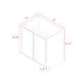 Shady Slim White Shaker - 33"W Base Cabinet