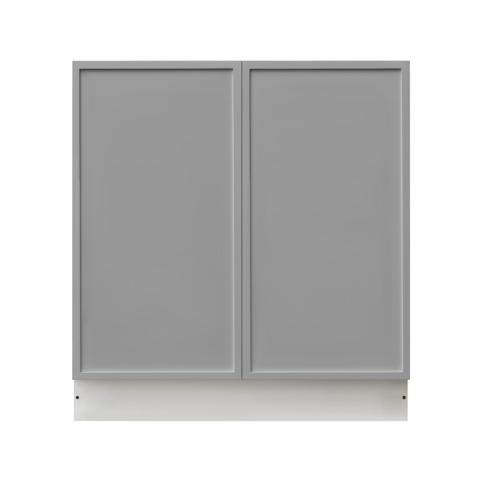 White Box Gray Slim - 33"W Full-Height Door Base Cabinet 2-Doors 1-Adjustable Shelf