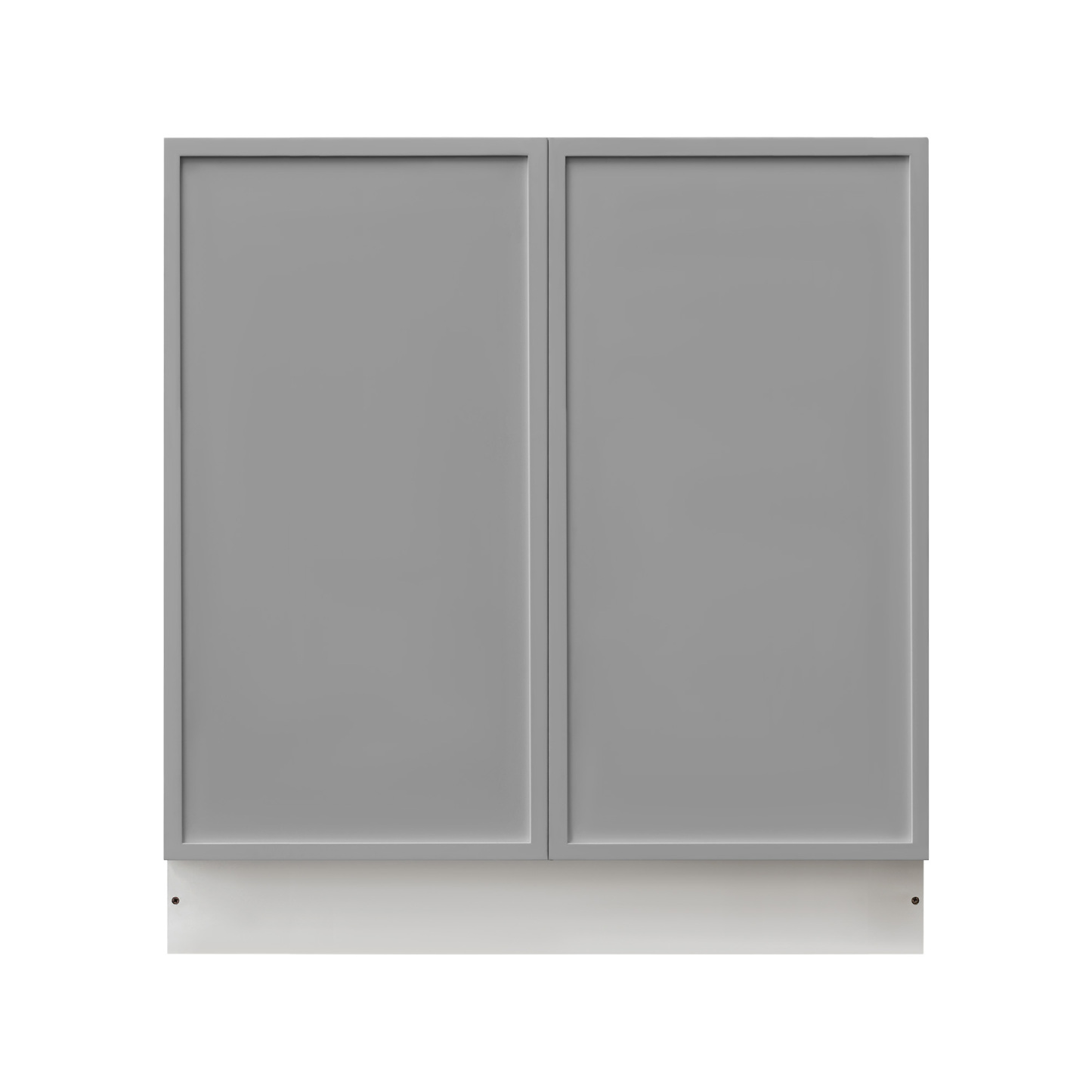 White Box Gray Slim - 33"W Full-Height Door Base Cabinet 2-Doors 1-Adjustable Shelf