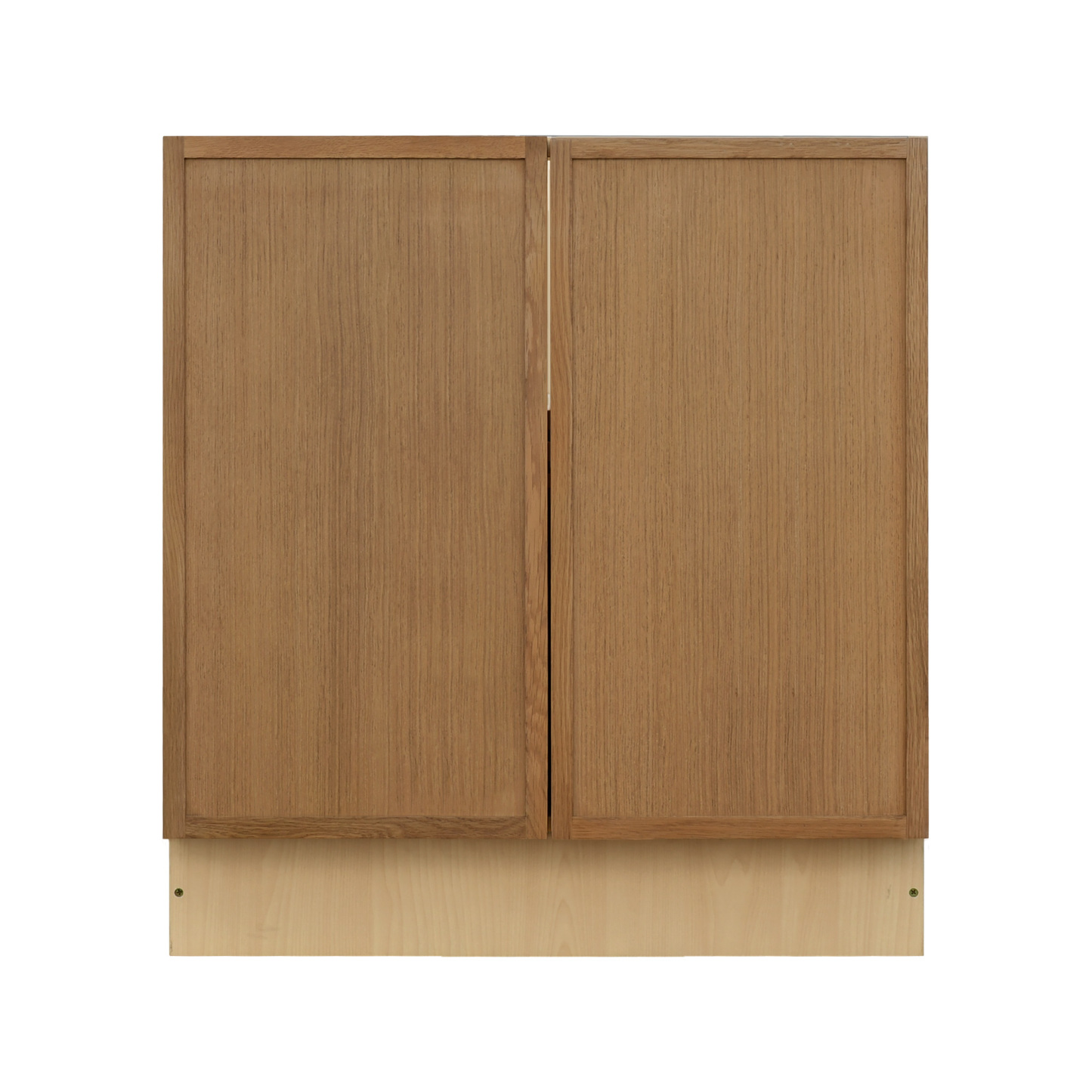 Natural Box Oak Slim - 33"W Full-Height Door Base Cabinet 2-Doors 1-Adjustable Shelf