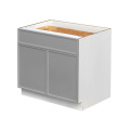 White Box Gray Slim - 36"W Standard Base Cabinet 2-Doors 1-Drawer 1-Adjustable Shelf