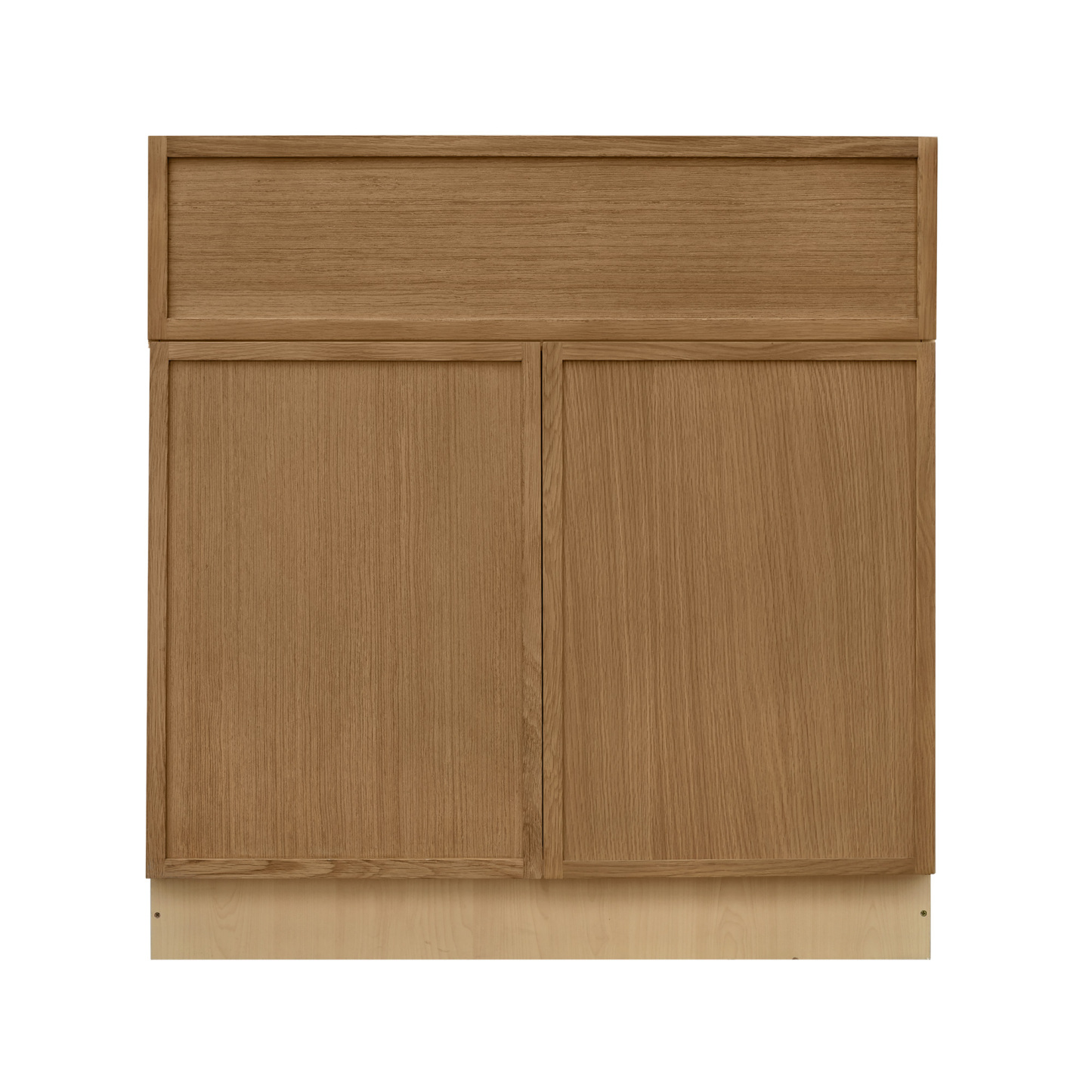 Natural Box Oak Slim - 36"W Standard Base Cabinet 2-Doors 1-Drawer 1-Adjustable Shelf