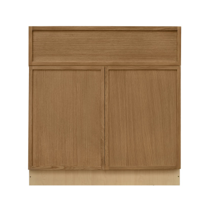 Natural Box Oak Slim - 36"W Standard Base Cabinet 2-Doors 1-Drawer 1-Adjustable Shelf