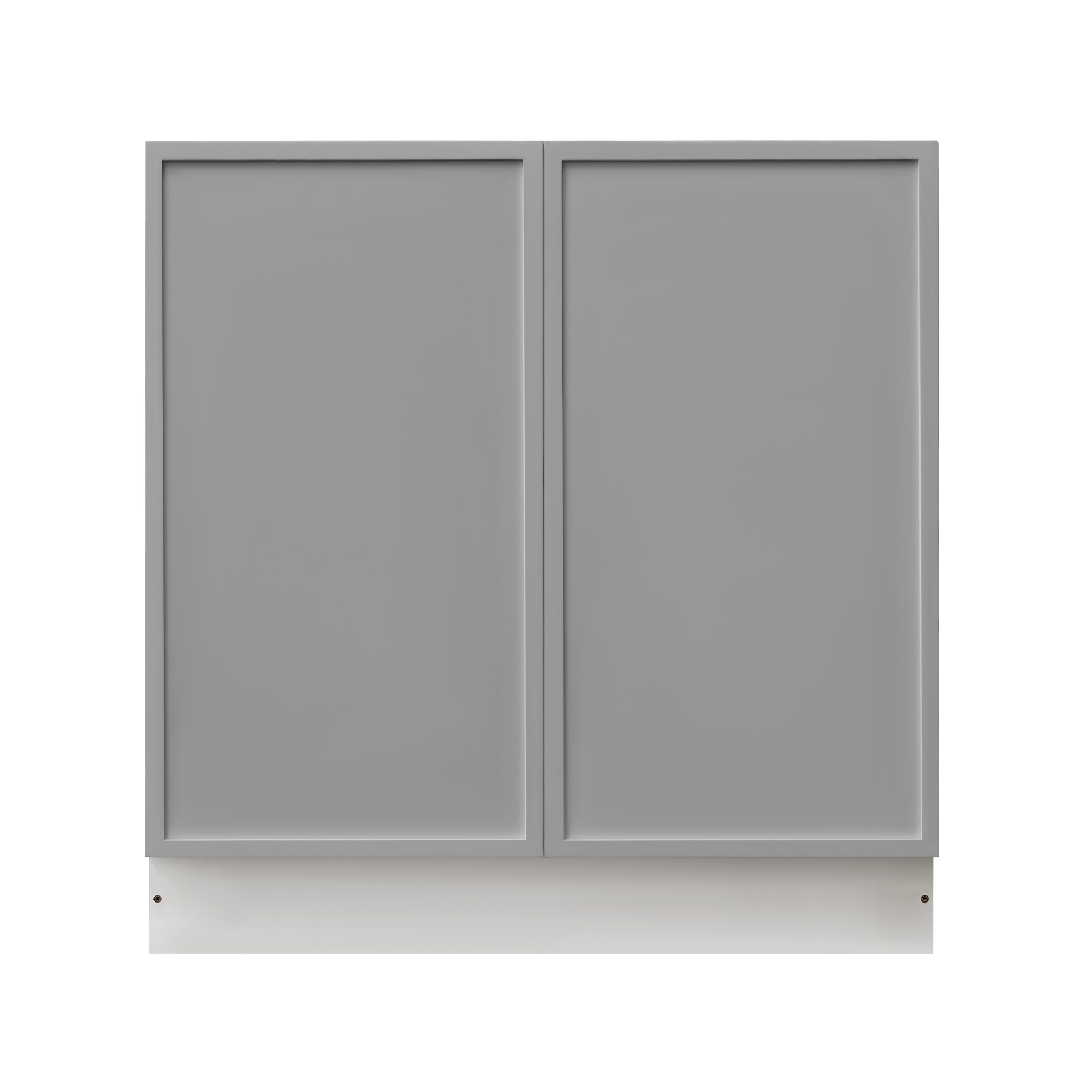 White Box Gray Slim - 36"W Full-Height Door Base Cabinet 2-Doors 1-Adjustable Shelf