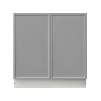 White Box Gray Slim - 36"W Full-Height Door Base Cabinet 2-Doors 1-Adjustable Shelf