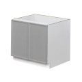 White Box Gray Slim - 36"W Full-Height Door Base Cabinet 2-Doors 1-Adjustable Shelf