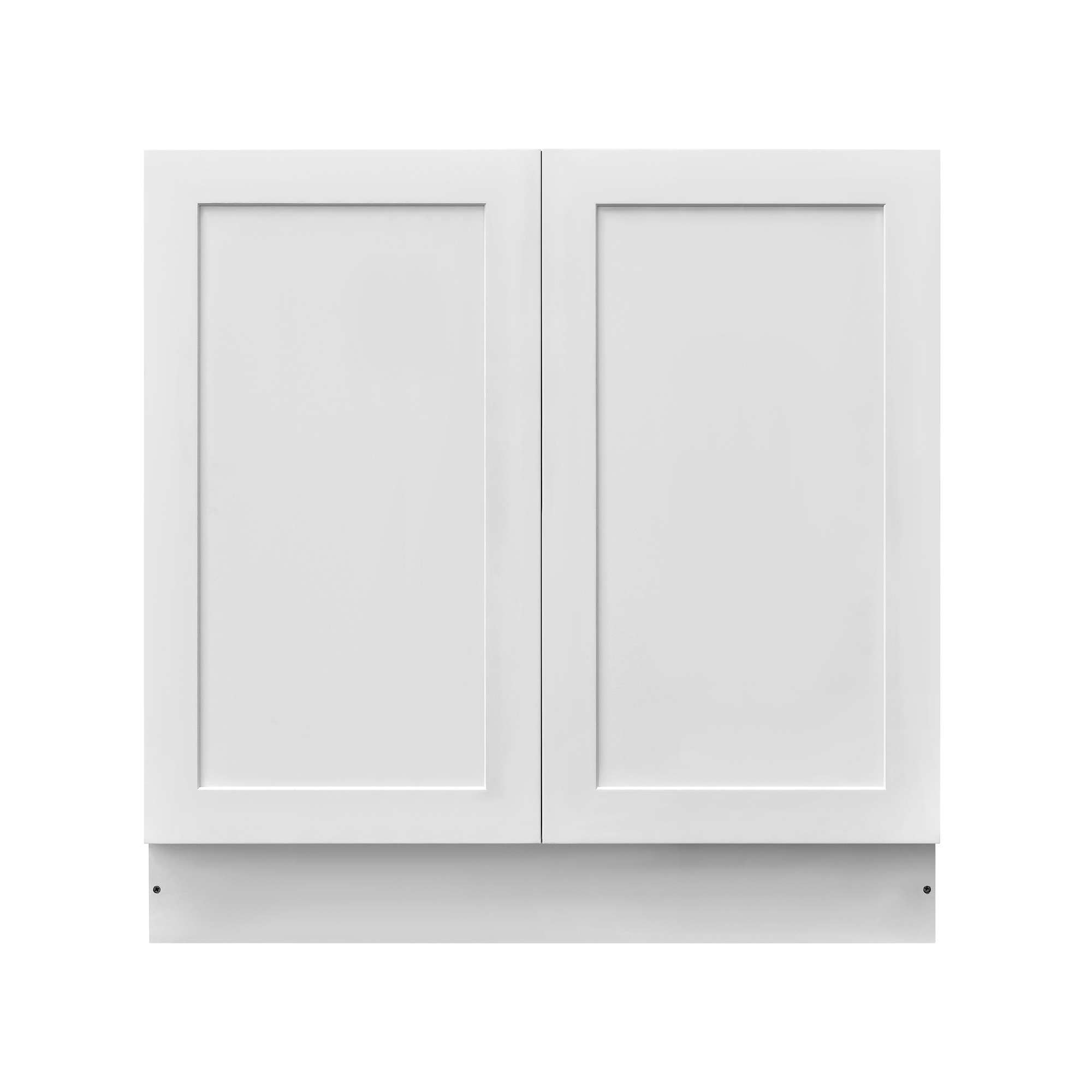 White Shaker - 36"W Full-Height Door Base Cabinet 2-Doors 1-Adjustable Shelf