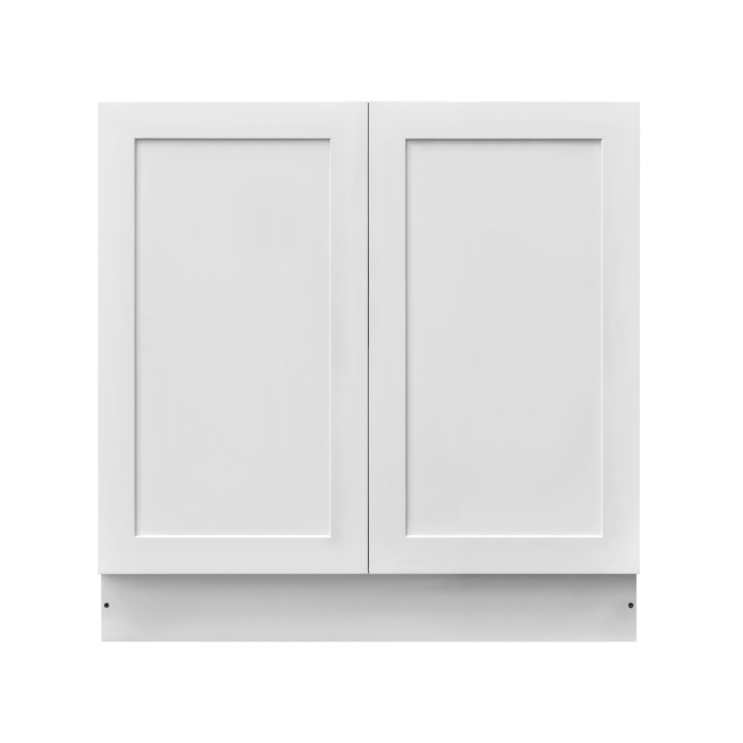 White Shaker - 36"W Full-Height Door Base Cabinet 2-Doors 1-Adjustable Shelf