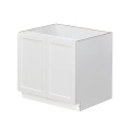 White Shaker - 36"W Full-Height Door Base Cabinet 2-Doors 1-Adjustable Shelf