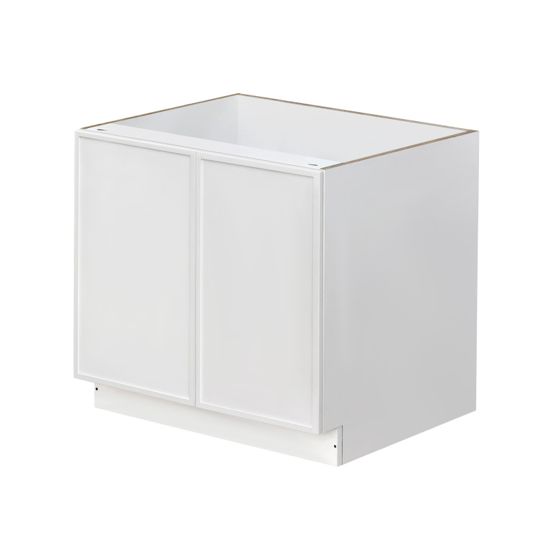 Slim White Shaker - 36"W Full-Height Door Base Cabinet 2-Doors 1-Adjustable Shelf