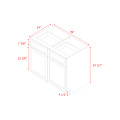 Mallorca White Shaker - 39"W Standard Base Cabinet