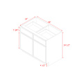 Shady Slim White Shaker - 39"W Base Cabinet