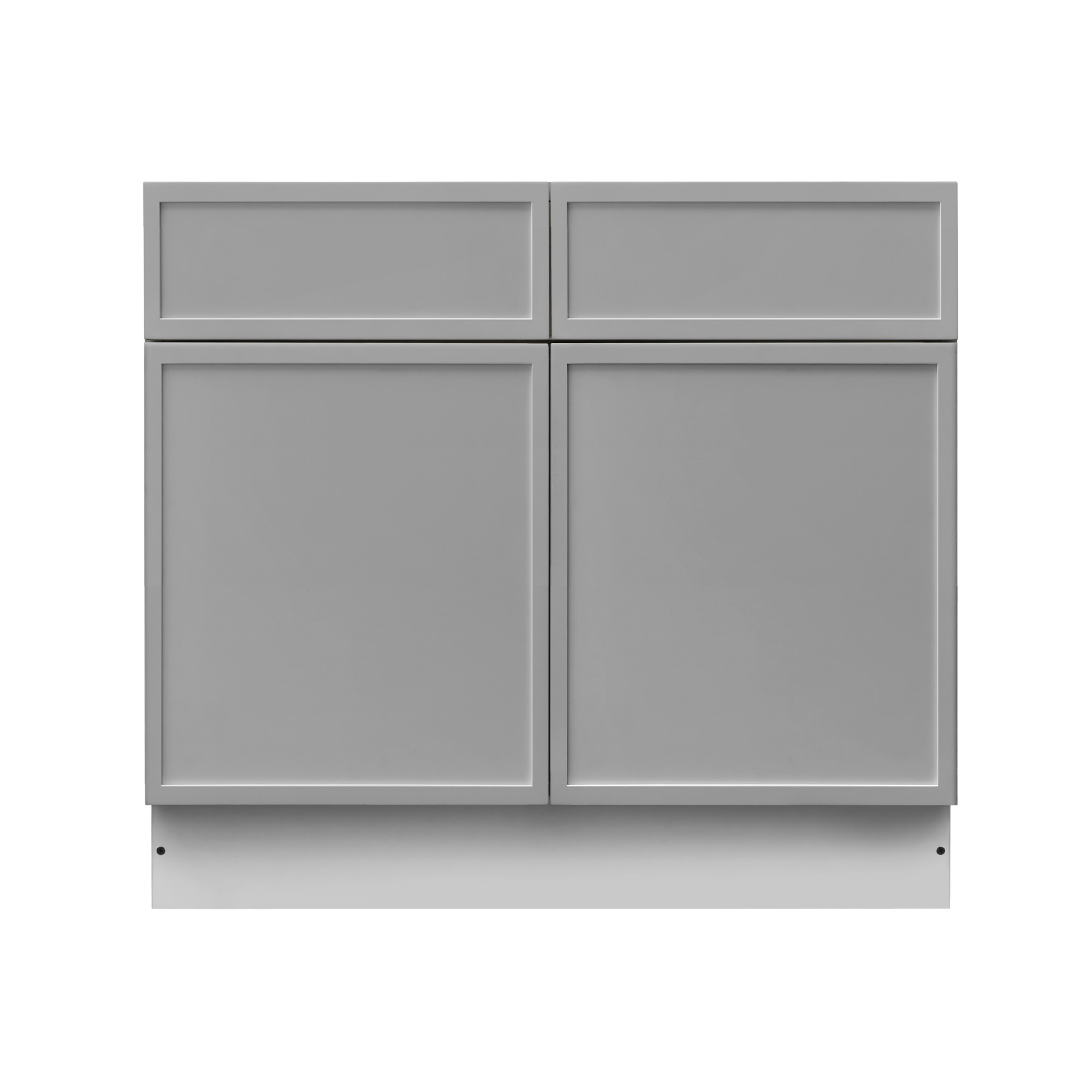 White Box Gray Slim - 39"W Standard Base Cabinet 2-Doors 2-Drawers 1-Adjustable Shelf