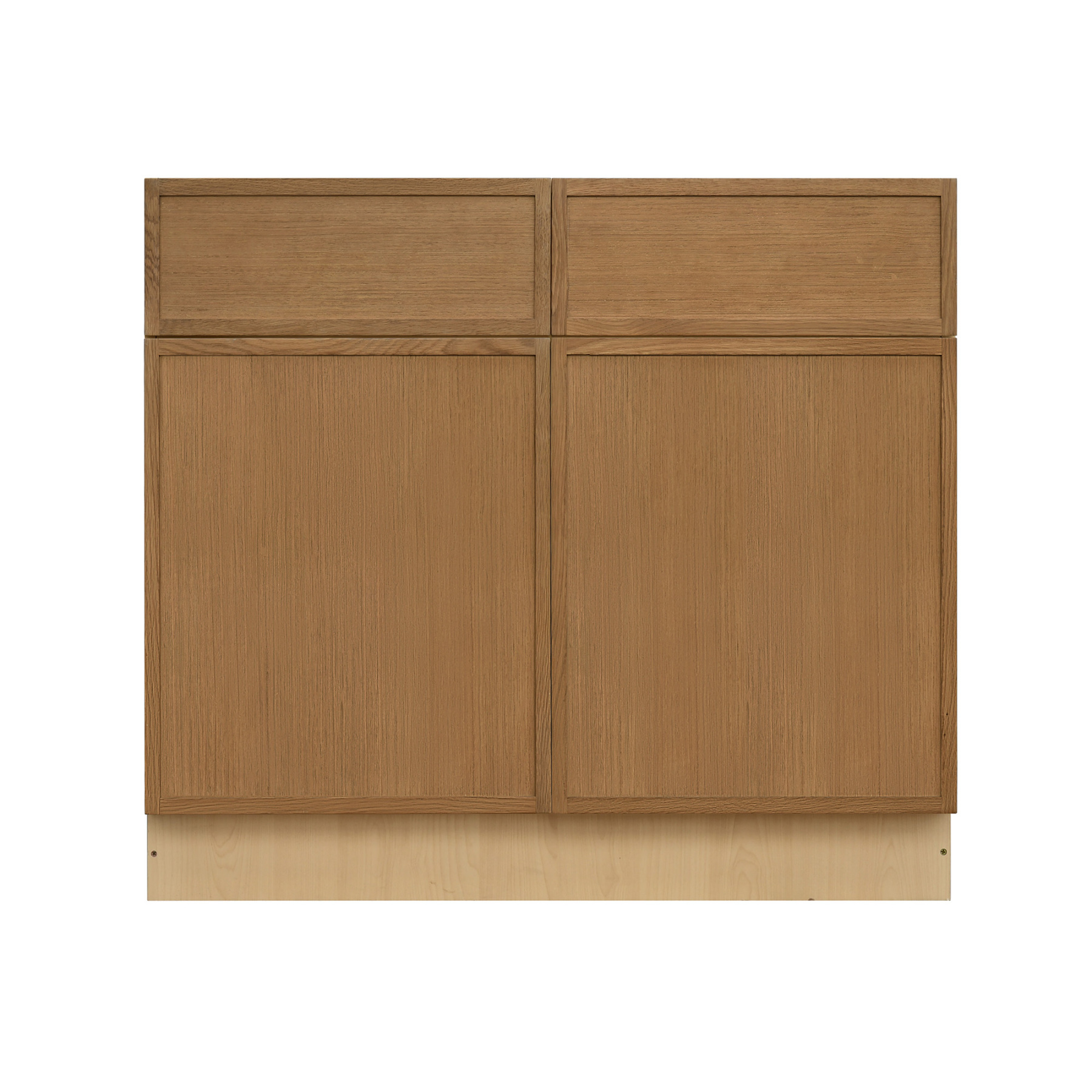 Shady Slim Oak - 39"W Standard Base Cabinet 2-Doors 2-Drawers 1-Adjustable Shelf