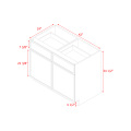 Shady Slim White Shaker - 42"W Base Cabinet
