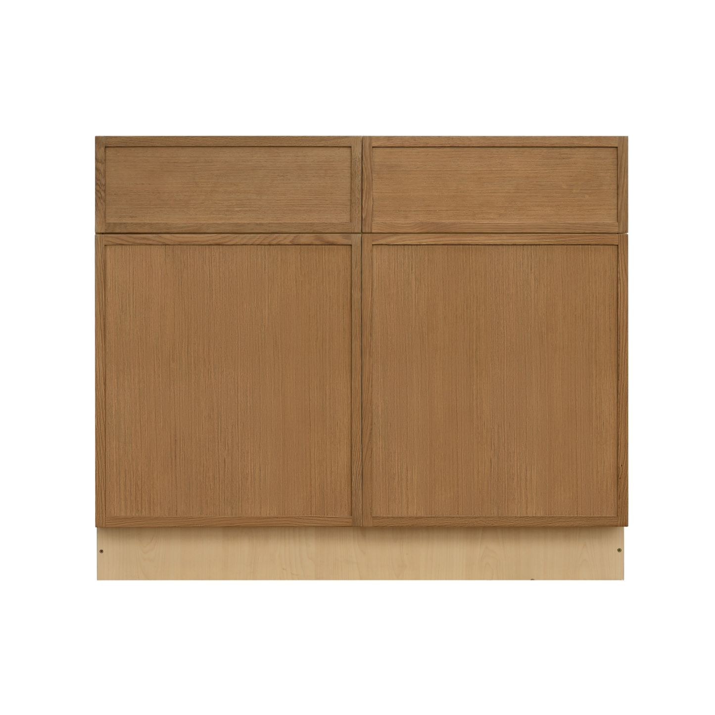 Shady Slim Oak - 42"W Standard Base Cabinet 2-Doors 2-Drawers 1-Adjustable Shelf