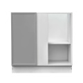 White Box Gray Slim - 39"W Blind Corner Base Cabinet 1-Door 1-Adjustable Shelf