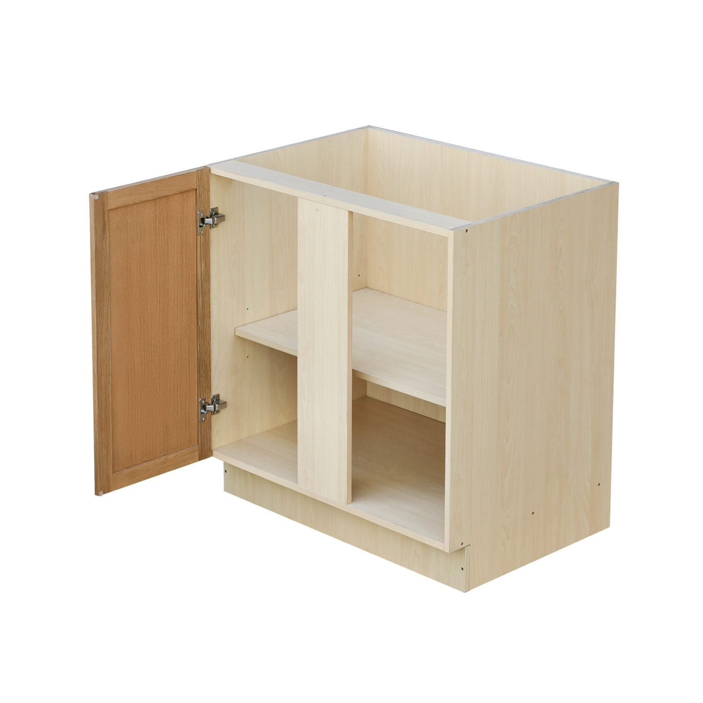 Shady Slim Oak - 39"W Blind Corner Base Cabinet 1-Door 1-Adjustable Shelf