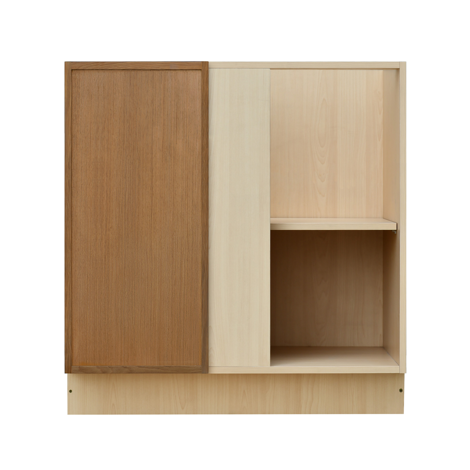 Shady Slim Oak - 39"W Blind Corner Base Cabinet 1-Door 1-Adjustable Shelf