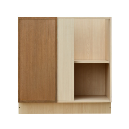 Shady Slim Oak - 39"W Blind Corner Base Cabinet 1-Door 1-Adjustable Shelf