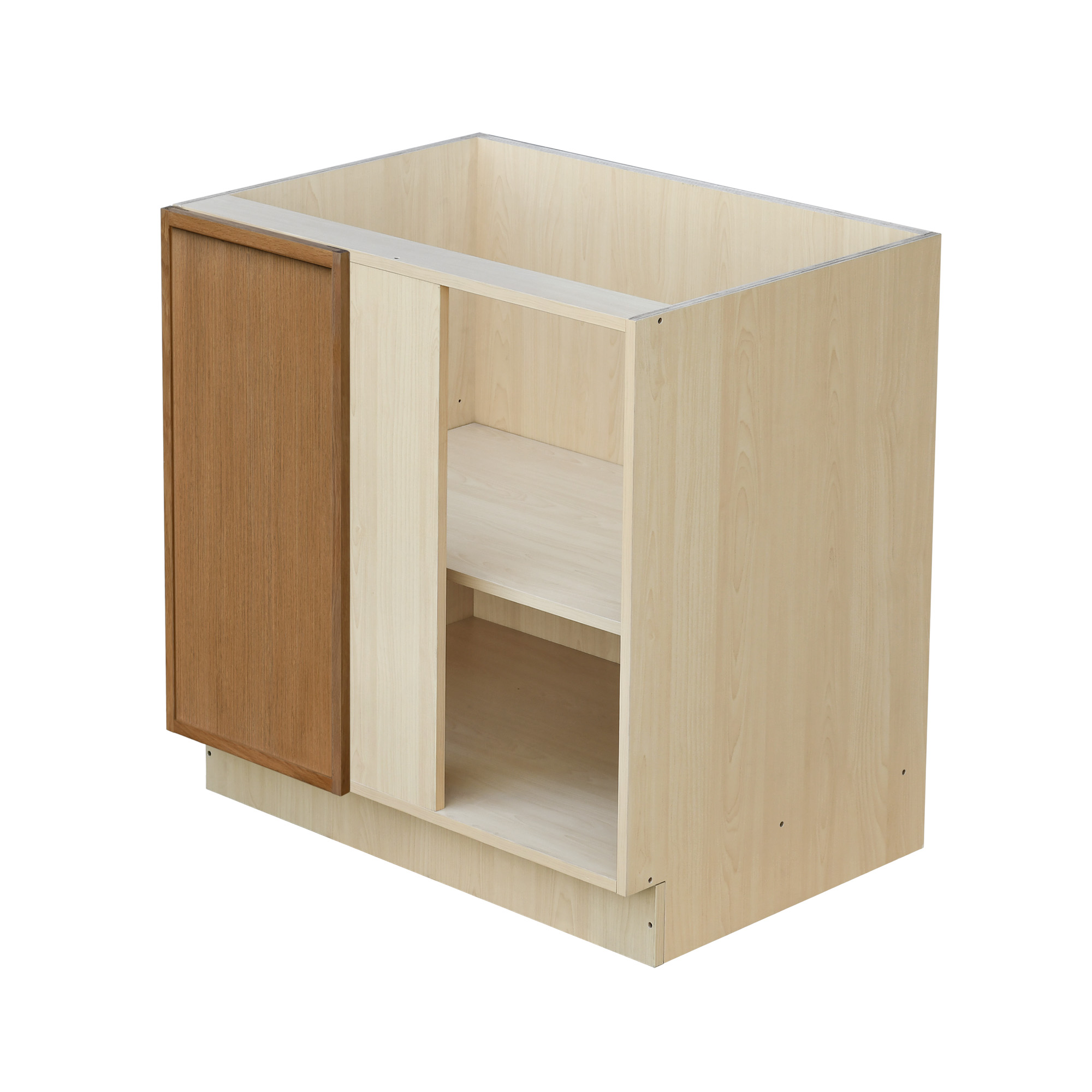 Shady Slim Oak - 39"W Blind Corner Base Cabinet 1-Door 1-Adjustable Shelf