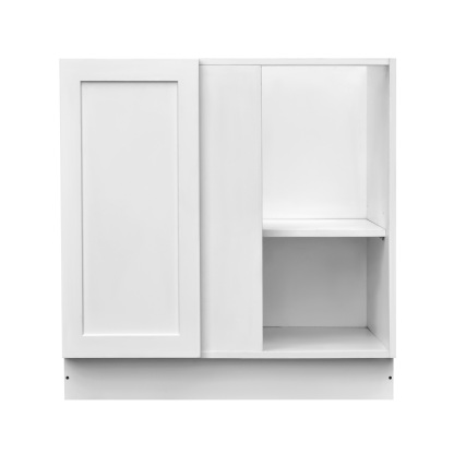 White Shaker - 39"W Blind Corner Base Cabinet 1-Door 1-Adjustable Shelf