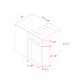 Mallorca White Shaker - 45"W Blind Corner Base Cabinet