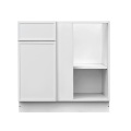 Slim White Shaker - 42"W Blind Corner Base Cabinet 1-Door 1-Drawer 1-Adjustable Shelf