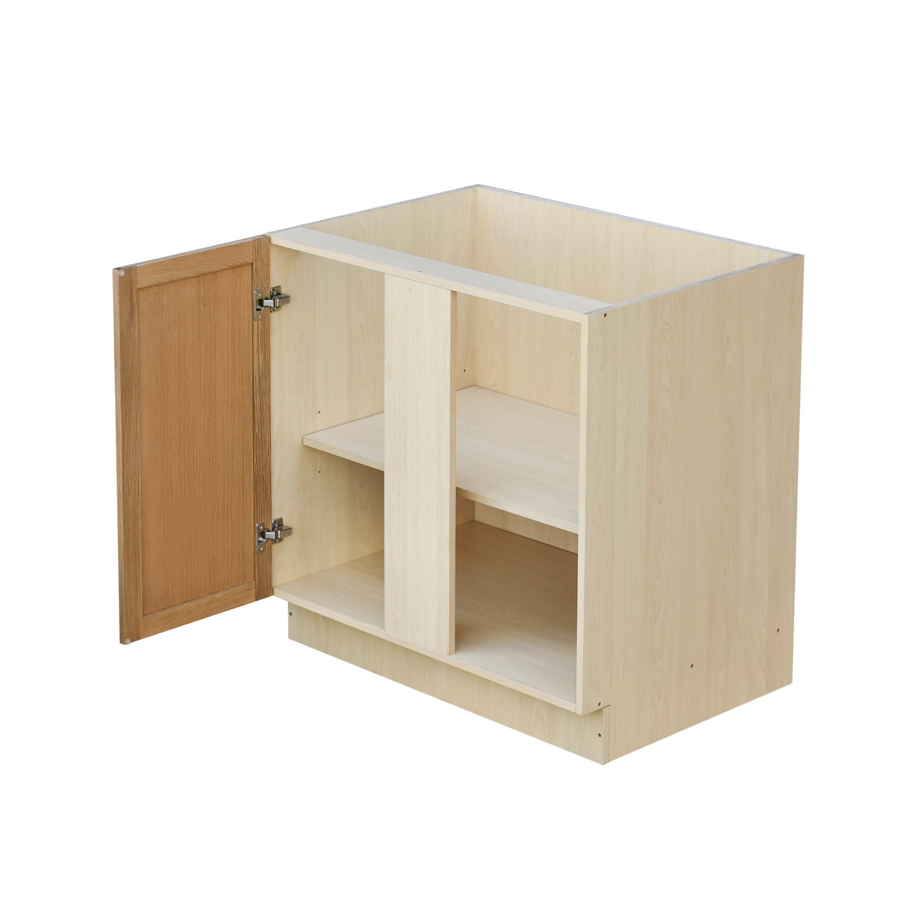 Natural Box Oak Slim - 42"W Blind Corner Base Cabinet 1-Door 1-Adjustable Shelf