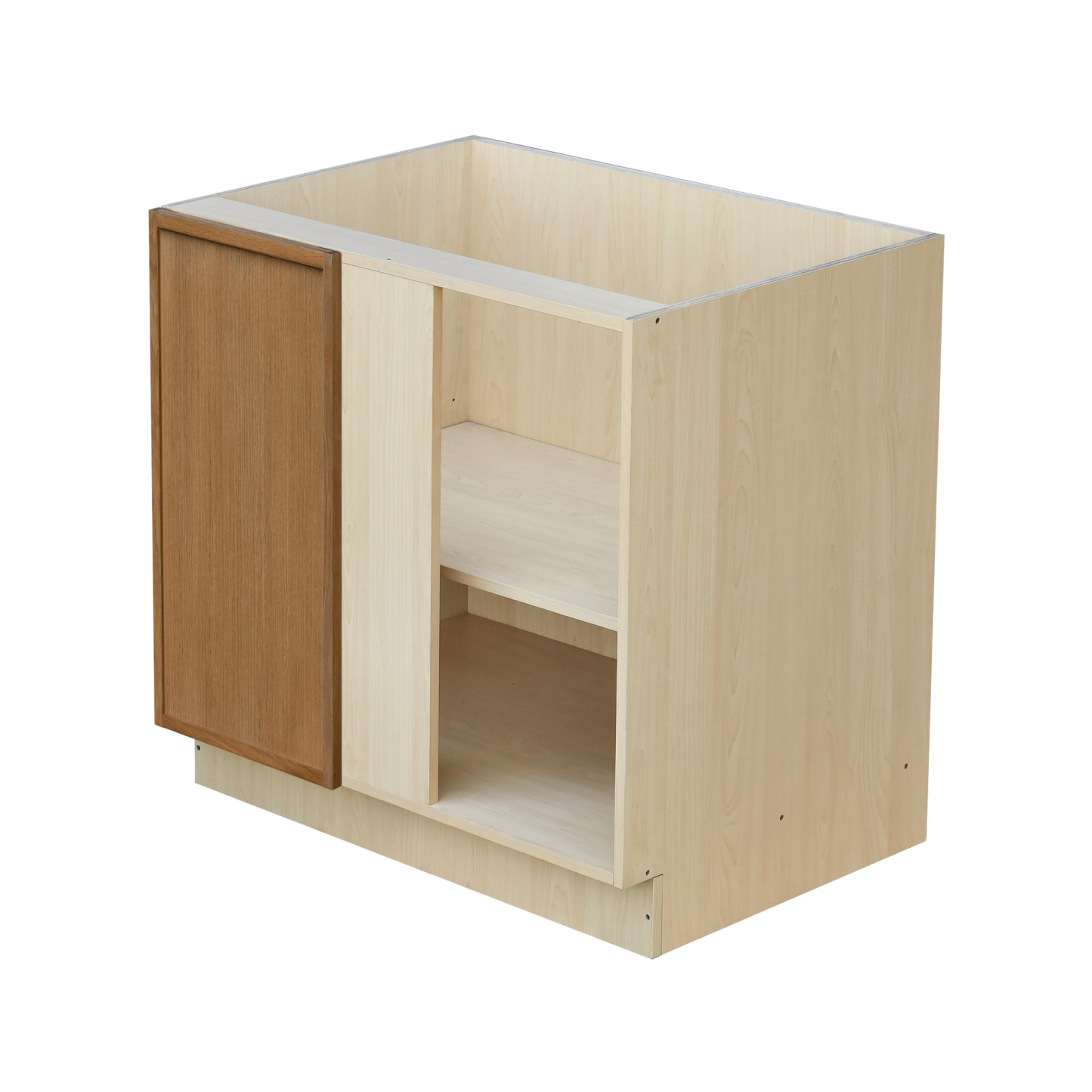Natural Box Oak Slim - 42"W Blind Corner Base Cabinet 1-Door 1-Adjustable Shelf