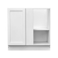 White Shaker - 42"W Blind Corner Base Cabinet 1-Door 1-Adjustable Shelf