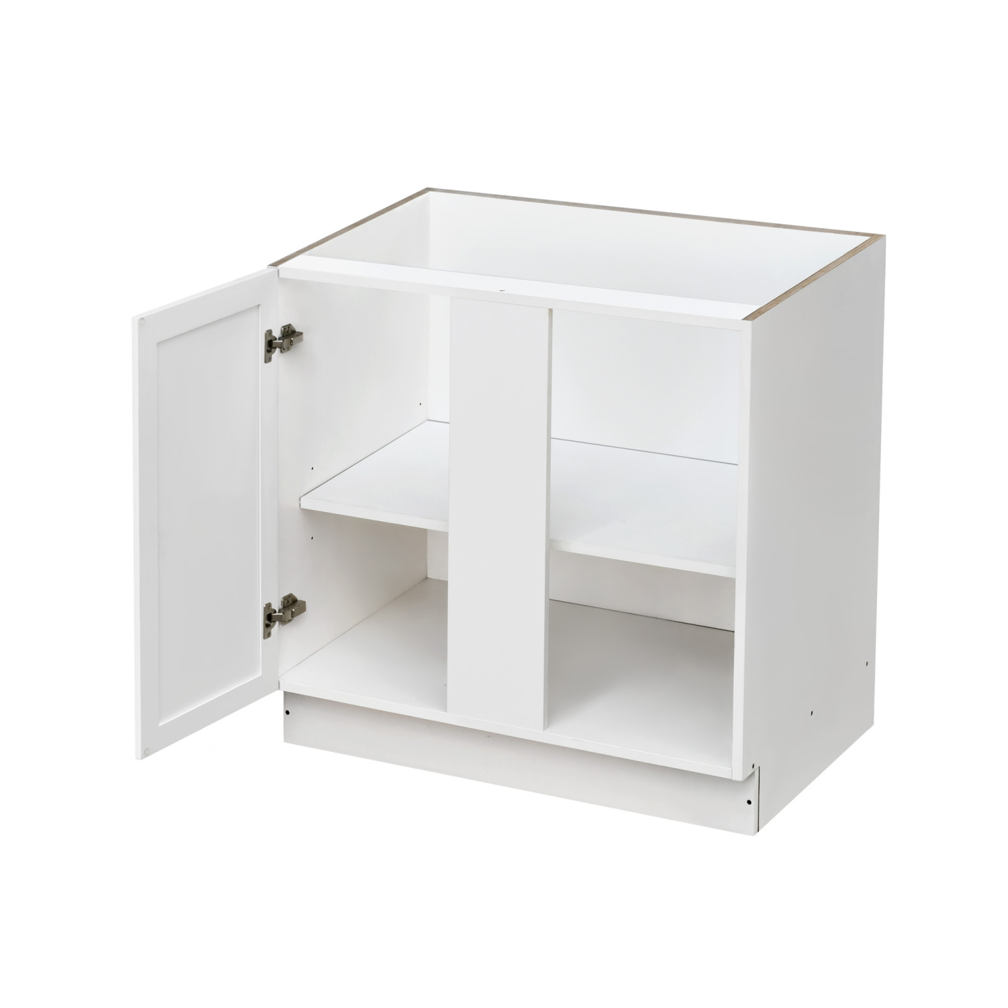 Slim White Shaker - 42"W Blind Corner Base Cabinet 1-Door 1-Adjustable Shelf